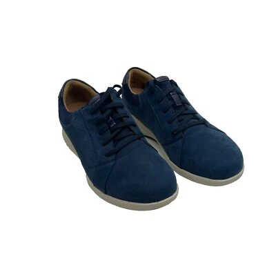 Clarks Un Adorn Sneakers Womens 10 W Blue Leather Lace Up Low Top Shoes New - Image 1 of 4