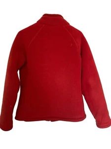 Abrigo chaqueta roja Skyr para mujer talla L cremallera completa bolsillos de poliéster forro polar - Imagen 1 de 4