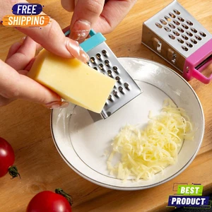 Mini Stainless Steel Cheese Grater - Small Box Slicer for Ginger & Vegetables - Picture 1 of 13