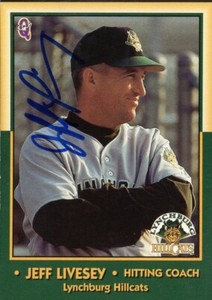 1998 Lynchburg Hillcats JEFF LIVESEY Signed Card autograph AUTO PIRATES