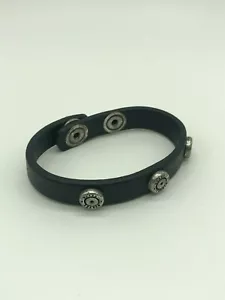 DIESEL APAVIL Mens Bracelets Genuine Leather Women Wristband Vintage Metal Urban - Picture 1 of 4