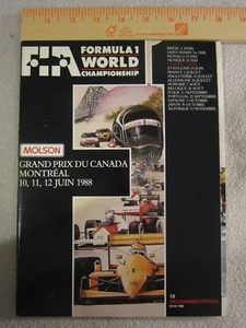 Grand Prix Du Canada 1988 Program [original] - Picture 1 of 13