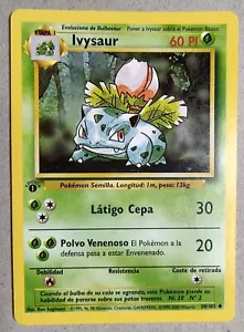 Pokémon TCG - Base 1st Edition *Spanish* - Ivysaur - NM - 30/102 - Free Shipping - Picture 1 of 6