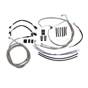 Kit de cables de freno de embrague extendido de barra de 14" para Harley Touring 2014-2016 sin ABS - Imagen 1 de 8