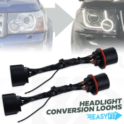 2x Headlight conversion wiring looms for Freelander 2 headlamp adapter to 2012+ - Image 1 of 4