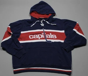 Washington Capitals Hoodie Herren blau rot NHL Hockey Pullover Schnür Sweatshirt - Bild 1 von 9