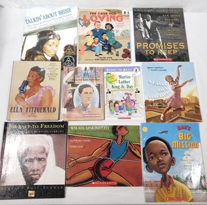 African American Kids Books Lot 10 Black History Nonfiction Homeschool Classroom - Picture 1 of 11