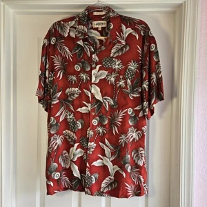 Campia Moda Camicia Hawaiana Rayon Tropical Uomo Taglia M Bottoni Vintage - Foto 1 di 8