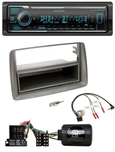 Kenwood Bluetooth Lenkrad DAB USB Autoradio für Fiat Panda 04-10 169 grau - Bild 1 von 9