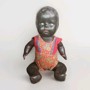 Reliable Black Baby Doll Made In Canada C. 1950s Origial Outfit 27cm - Picture 1 of 7