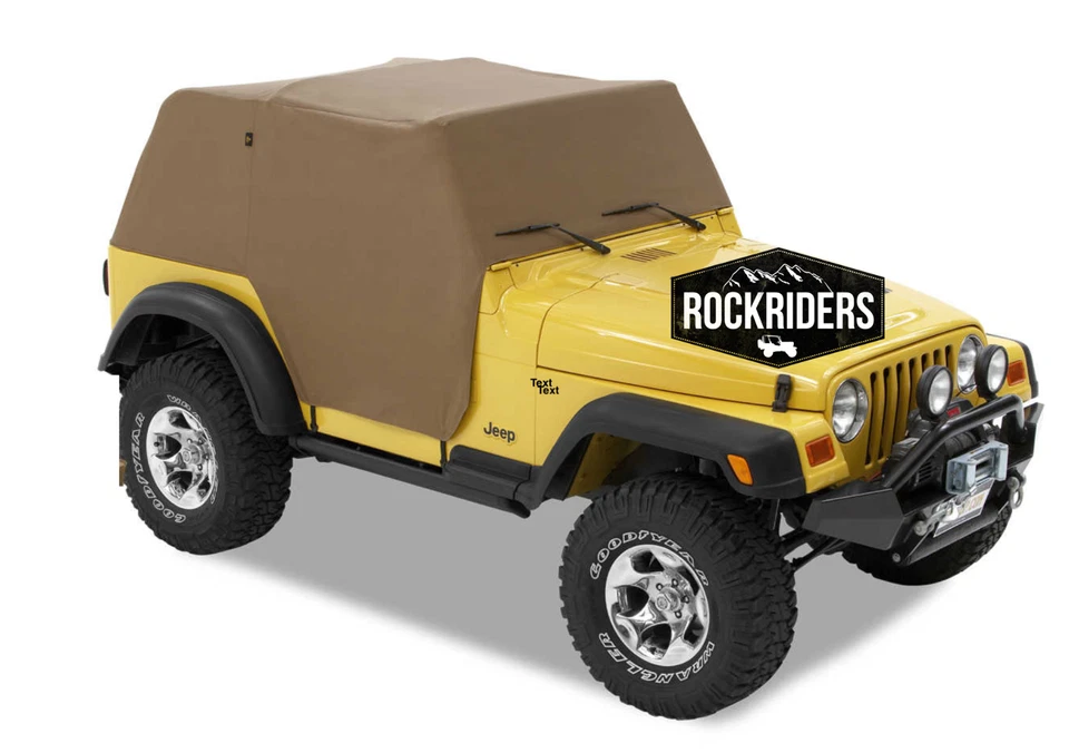 Cubierta de cabina Trail de cabina con solapa de puerta en bronceado especiado para Jeep Wrangler 1992-2006 Foto 1 de 1