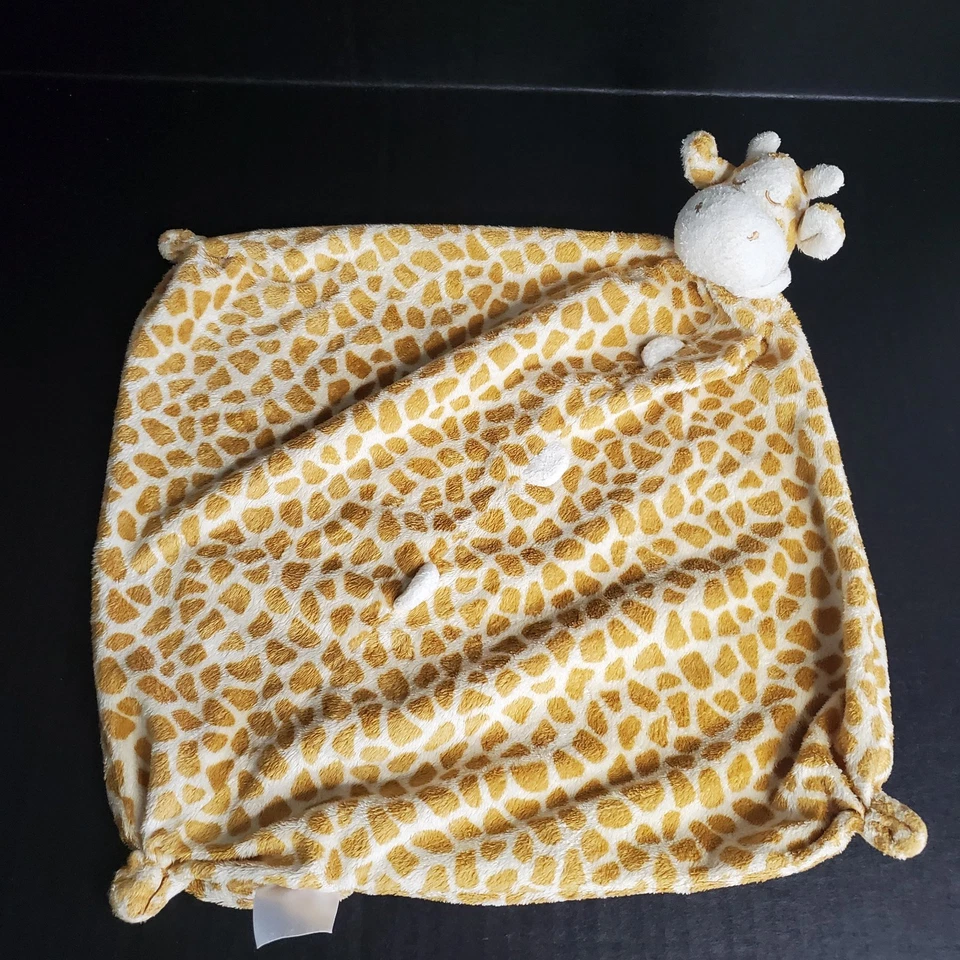 Angel Dear Giraffe Brown Tan Security Blanket 12" Lovey Flat Knotted Corners - Изображение 1 из 1