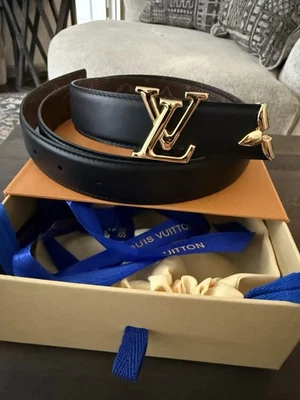 Двусторонний холщовый ремень женский Louis Vuitton размер 42/105 - Изображение 1 из 4