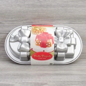 NORDIC WARE Pretty Presents Duet Cake Pan Celebration Gift Aluminum Baking Mold - Picture 1 of 7