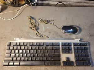 Apple Pro Keyboard and Mouse Pair Black and Clear Y2K 2000 USB v1.1 - Picture 1 of 5