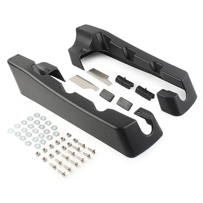 4" Hard Stretched Saddle Bag Extension For Harley Touring Road King 94-13 Matte - Imagen 1 de 4