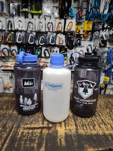 Lot of 3 Nalgene 32oz Water Bottles Wide Mouth Durable Outdoor Used - Picture 1 of 13