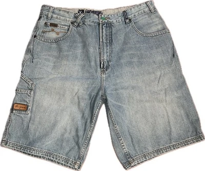 LRG Denim Jean Shorts Men 36 Blue Jorts Skater Carpenter Baggy Y2K Embroidered - Image 1 of 4