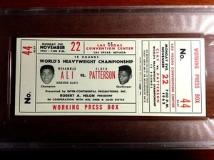 1965 Boxing Ali vs. Patterson Full Ticket PSA 5 - Bild 1 von 3