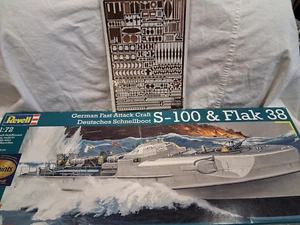 Revell 05002 DEUTSCHES SCHNELLBOOT S-100 KLASSE & FLAK 38 plus ED 53033 1/72 OVP - Bild 1 von 6