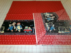 Daisy Kingdom Fabric Raggedy Ann & Andy Dbl Border School print.  24x44. M25-595 - Picture 1 of 5