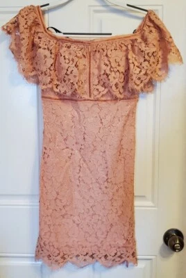 Mini Vestido Bebe Hombro Descubierto ENCAJE VIEIRA Línea A - Talla 0 Foto 1 de 4