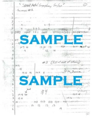 Genuine Marty Friedman Handwritten Lessons Tabs Cacophony Megadeth Tablature - Image 1 of 4