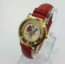 Pierre Nicol Merry Christmas Santa Claus Watch for men and women Gold Red Watch