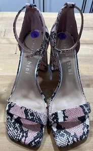 Gianni Bini Block Heel Snakeskin Pink - Picture 1 of 11