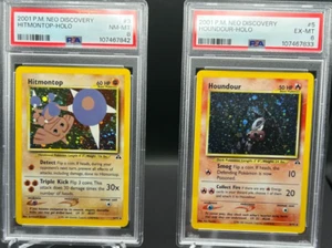 Rare Holo Vintage Neo Discovery PSA Bundle – Hitmontop & Houndour WOTC Cards - Picture 1 of 12