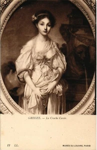 Antigua postal vintage Museo del Louvre de París El buque roto, Greuze (1029) - Imagen 1 de 2