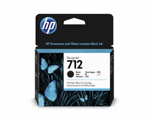 HP DesignJet T230 T250 T630 T650 nero inchiostro 712 XL 80 ML 3ED71A | IVA UK INC - Foto 1 di 1