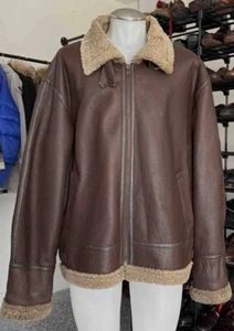 SHEARLING B-3 BOMBER FLIGHT JACKET / SHEEPSKIN / MEN SZ XXL - Picture 1 of 6
