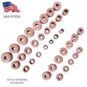 Piedras/ruedas de molienda de asiento de válvula Sioux 36 piezas para soporte Sioux 11/16" rosca 80 - Imagen 1 de 3
