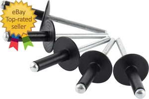 50Pcs 3/16" X 3/4" Large Flange Aluminum Blind Rivets, 4.8 X 20Mm Pop Rivets - Picture 1 of 4