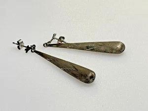 Vintage Sterling Silver Earrings 925 Jewellery Dangle Drop Stud - Picture 1 of 7