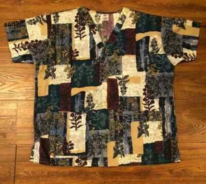 WOMENS MEDLINE SCRUB SHIRT TOP SHORT SLEEVE V NECK 2 POCKET COMFORT EASE XL NWOT - Picture 1 of 2
