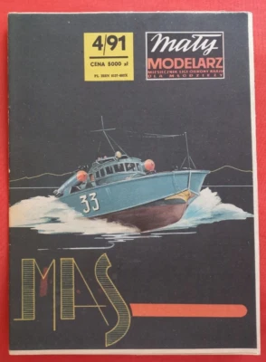 Modellbaubogen Maly Modelarz 4/91, Torpedoboot MAS  in 1:50 - Bild 1 von 4