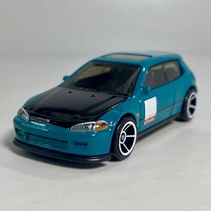 Honda Civic EG Honda Civic Series Teal Green 1:64 Diecast Diorama Model Car #2 - Picture 1 of 11