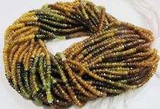 Natural Petrol tourmaline 3-4mm Rondelle faceted Beads 13 Inch Long Strand