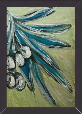 Pintura Rama de Olivo Enmarcada Arte Original Olivo Arte Olivo Pintura Acrílica Foto 1 de 4