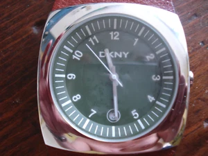 DKNY NY- 1155 QUARTZ DATE MEN's WOMAN WATCH Leather Strap - Picture 1 of 10