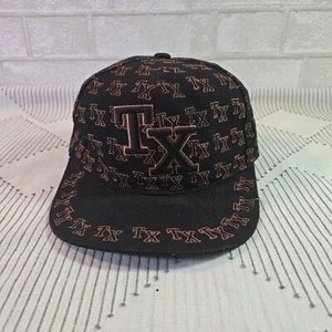 Texas Longhorns Baseball Black Hat Cap Orange Embroidered TX Size XL - Picture 1 of 8