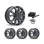 Wheel Rims Set with Black Lug Nuts Kit for 20-24 Cadillac CT4 P869901 18 inch