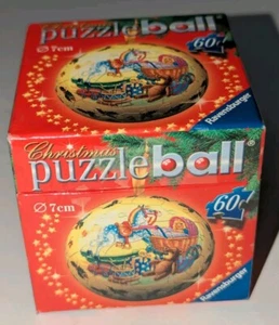 RAVENSBURGER PUZZLEBALL DOLL BEAR TOYS UNDER TREE CHRSITMAS ORNAMENT PUZZLE BALL - Picture 1 of 5