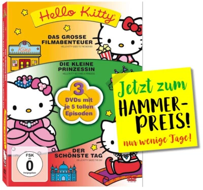 Hello Kitty: 3 DVDs, Box/Set, 15 tolle Episoden, 3 Stunden Film-Spaß (NEU / OVP) - Bild 1 von 4
