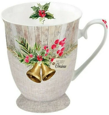Fine Bone China Christmas Xmas Bells Ambience Europe Mug - Image 1 of 2