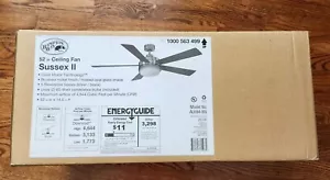 Hampton Bay Ceiling Fan Sussex II 52 in. Brushed Nickel Finish - Picture 1 of 2