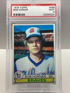 1979 TOPPS BOB HORNER #586 RC PSA 9 MINT - Picture 1 of 2