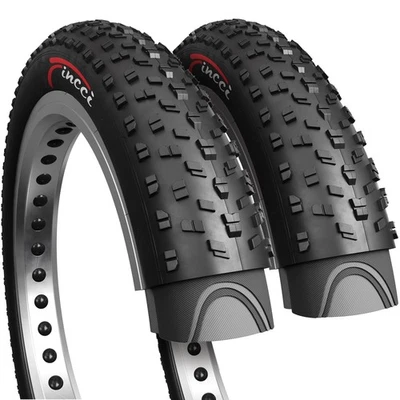 Fincci Pair 26x4.0 Fat Bike Tires - Big 26 inch Bike Tires, 100-559 - 30 TPI ...